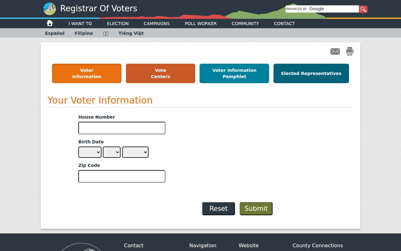 Imperial Beach resident lookup San Diego voter information lookup